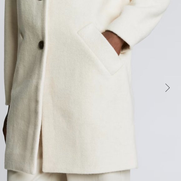 NWT Everlane The Italian ReWool® Cocoon Coat Size S in Cream - Picture 5 of 9